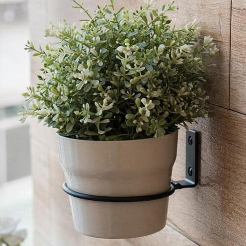 3Pcs Metal Wall Hanging Bracket Stand Garden Plant Flower Bonsai Pot Holder Ring