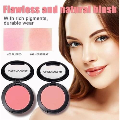 2Colors Face Mineral Pigment Blusher Powder Brozer Cosmestics Professional Palette Blush Contour Shadow
