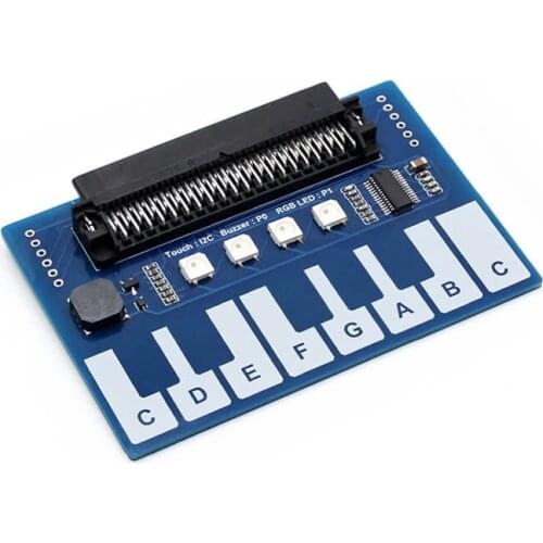 Elecrow Mini Piano Module with I2C Interface for Micro: bit 13 Touch Keys to Play Music with 4x RGB LEDs DIY Kit for instrument
