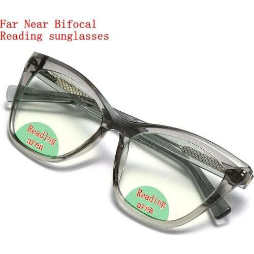 New Square Multifocal Progressive Reading Glasses Men Fashion With Diopters Outdoor Bifocal Presbyopia Eyeglasses Women UV400 NX