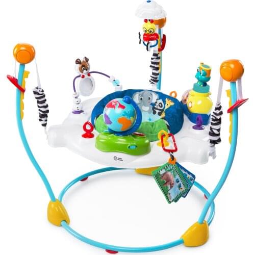 Musical Baby Jumper Chair 6-12 Months Activity Learning Walker Baby Toys 0-1 Year Old Fitness Frame Jungle Exploration Swing