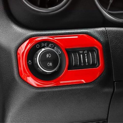Console Dashboard Sticker hHeadlights Front Drive Lamp Cover Sticker Decorative Trim For Wrangler JL Interior Accessories