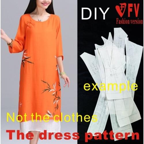 Clothing DIY The dress Dresses Sewing Pattern cutting drawing Dress Sewing Template BLQ-250