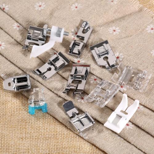 1Set (11Pcs) Multifunction Sewing Machine Stitch Presser Foot for Brother Singer Generic Snap on Presser Feet for Brother Singer