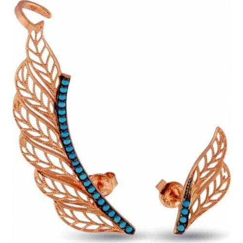 Argentum Concept-Angel Wing Motif Silver Earrings