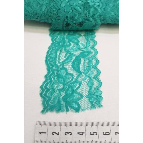 Dark Water Green Lycra Flexible Lace Ribbon