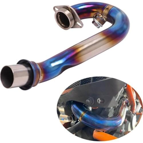 Titanium Alloy Header Collector Motorcycle Exhaust Pipe Reserve Catalyst Modified for Duke 390 125 200 250 390 RC390 2017-2020