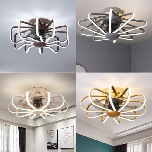 Modern Fashion Ceiling Fan 220 Volt Ventilation Electric with Light Remote Control Dinning Living Bedroom Fixtures Lamp for Home