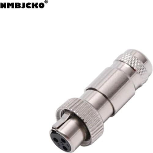 High quality 100pcs/lot mini xlr female Audio Mic connector Mini XLR Connector with screw thread A133