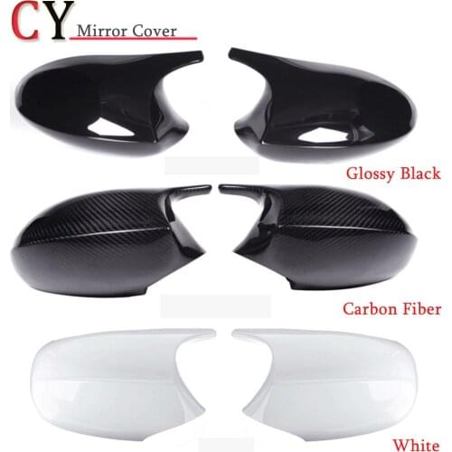 1Pair Real Carbon Mirror Caps Cover For BMW 3 Series E90 E91 05-07 E92 E93 06-09 Door Side Replacement Cap 1 Series E81 E82 E87