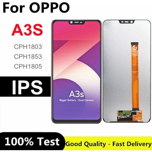 6.2" LCD For OPPO A3s LCD CPH1803 CPH1853 CPH1805 Display Screen Touch screen Digitizer Assembly For Oppo a3s LCD