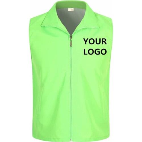 1PCS Free Custom Design Vests Print Logo Men Woman High visibility safety vest work Vest Workwear Uniform