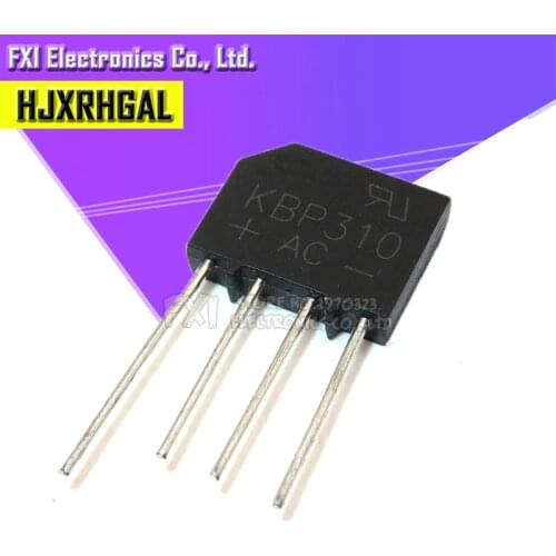 10PCS KBP310 1000V ZIP 3A bridge rectifier New original