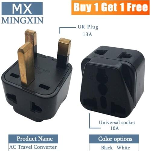 2PCS-UK Travel Adapter Plug, Hong Kong, OREI 2 in 1 Adapter, For Botswana, England, Dubai Universal Safe Grounding