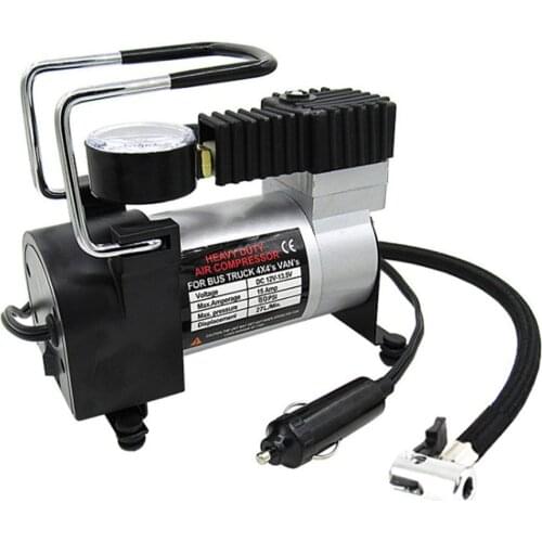 2018 Portable 80PSI Super Flow DC 12V Metal Air Compressor Tyre Inflator Car Air Pump Vehicle Pump Electric Pressure Gauge