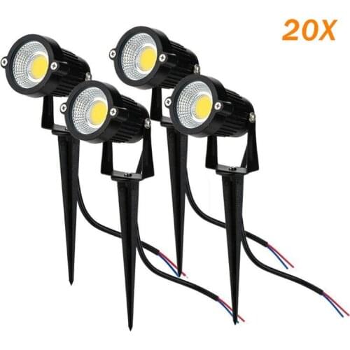 20X New Style COB Garden Lawn Lamp Light 220V 110V 12V Outdoor LED Spike Light 5W 10W Path Landscape Waterproof Spot Bulbs