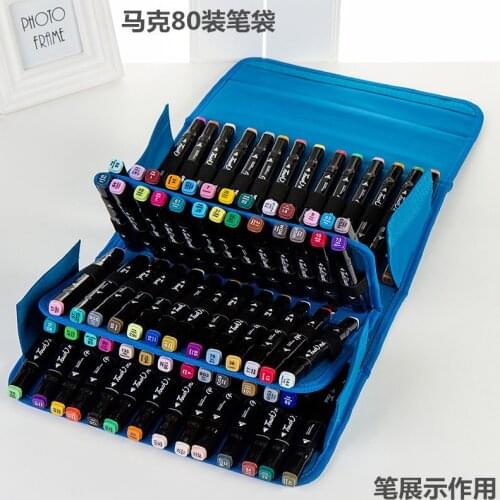 4 Layers 60 80 120 Holes Oxford Marker Pen case school Marker box Pouch Bag Holder Pencil bag Painting Gift For kids Student