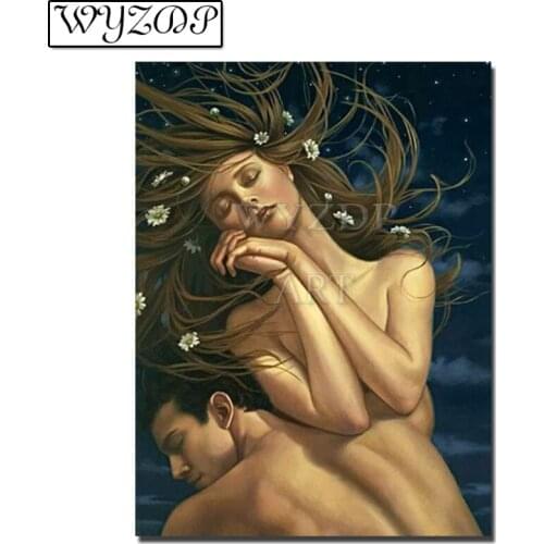 5D Diamond painting Lovers Picture Full Square/Round Diamond Embroidery Resin Mosaic Cross stitch Kits Home decor WYZ20201130