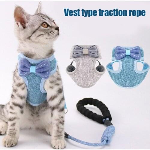 Cat Accessories Cat Bow Shape Leash Automatic Retractable Rope Pet Tractor Chain Pets Supplies Walking Xhc88