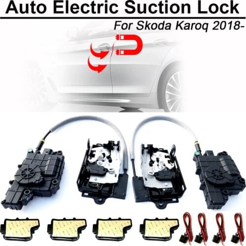 CARBAR Smart Auto Car Electric Suction Door Lock for Skoda Karoq Automatic Soft Close Super Silence Self-priming Door