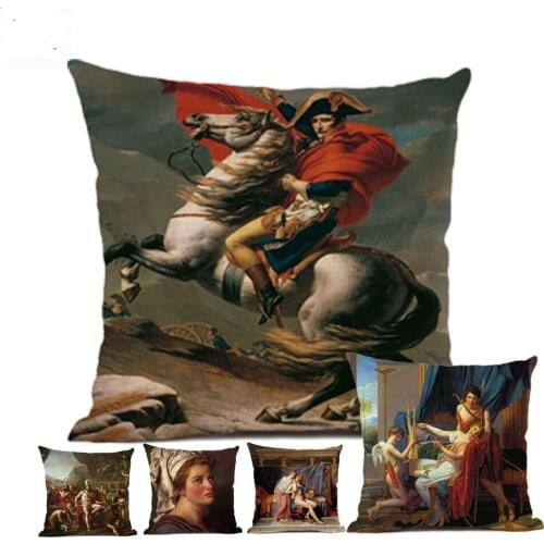 Neoclassicism Home Decorative Napoleon Oil Painting Sofa Throw Pillow Case Rome Spartacus Jacques Luis David Art Cushion Cover