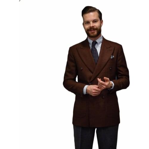 Man Suit Jacket Skinny Custom Singal-Breasted Solid Sarmt Casual Banquet Evening Top Wedding Groom Best Man Outfit