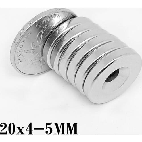 2/5/10/15/20/50PCS 20x4-5 Round Rare Earth Magnet 20*4 mm Hole 5mm Disc Countersunk Permanent Neodymium Magnet 20x4-5mm 20*4-5
