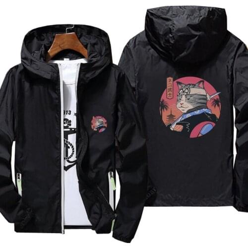 Funny cat print Jacket Men Women Waterproof Sun Protection Clothing Fishing Quick Dry Skin Windbreaker