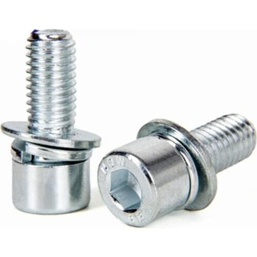 M8 Hex socket Screw 8.8 Grade Allen Sems Screws Combination Bolts Galvanized 12-30mm Length