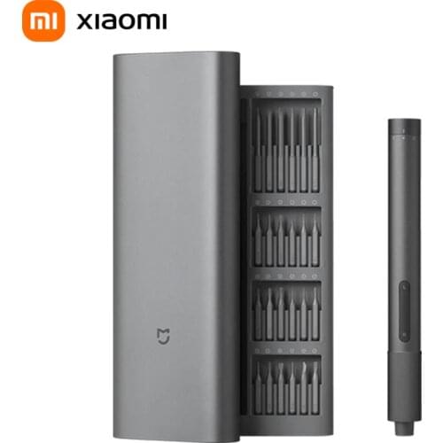 MIJIA Electric Precision Screwdriver Kit 2 Gear Adjustment Magnetic Bit Box 24 S2 Steel Drill Bits Chargeable Long Battery Life