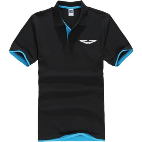 2019 man woman summer high quality short sleeve Aston Martin polo shirt Double colours cotton Polo Shirts