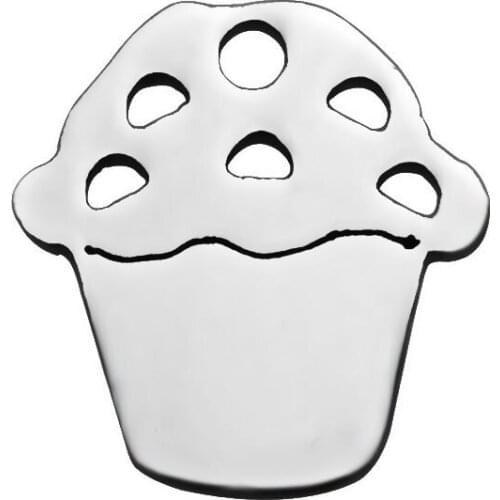 2017 New 316l Stainless Steel DIY Normal Polished Cake Charms Floating Pendants for Bracelet Necklace Jewelry Making