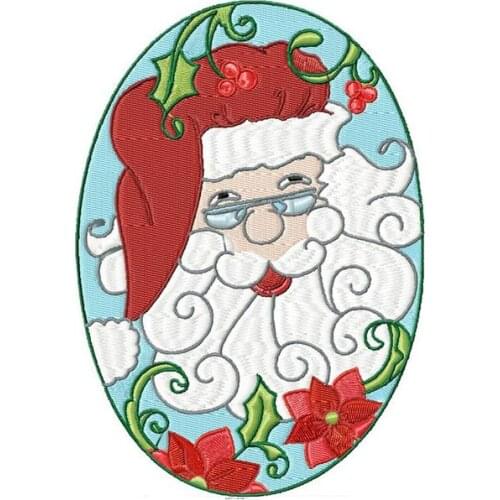 Father Christmas Embroidery Patches Made by Twill with Iron On Backing Welcome Customized and MOQ50pcs Free Shipping