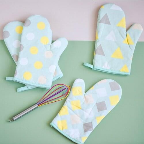 JSWORK Thick Cotton Insulation Microwave Oven Gloves Baking Accessories Kitchen (One Pair)