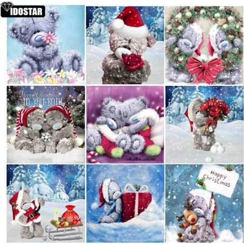 Full Square/Round Drill 5D DIY Diamond painting DIY Christmas decorations "Bear text" 3D Embroidery Cross Stitch 5D Home Gift