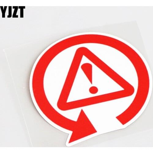 YJZT 9CM*9CM Warning Mark Prohibit DANGER Decoration Car Sticker Decal PVC 13-0660