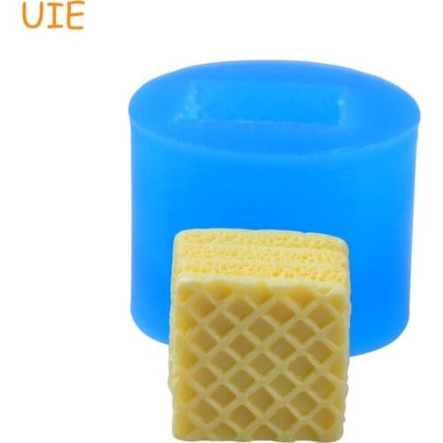 QYL405U 18.1mm Waffle / Waffer Cookie Silicone Mold - Wafer Biscuit Mold Fondant Sugarcraft Baking Tools, Candy, Chocolate Resin