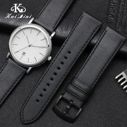 Leather Watch Strap Vintage Genui Ar1692 1694 1732 1733 1737 1809 2075 male 20mm 22mm EACHE High Quality Vintage Genuine Leather