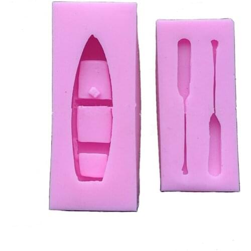 Handmade Cute Ship Boat Oars Pendant Silicone Resin Casting Mold 3D Sail Boat Epoxy Resin Chocolate Mold Art Craft Tools