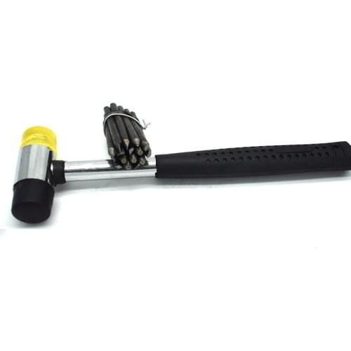 20pcs Metal Jewelry Steel Punch Stamp with 1 Rubber Mallet Jewelry Tools