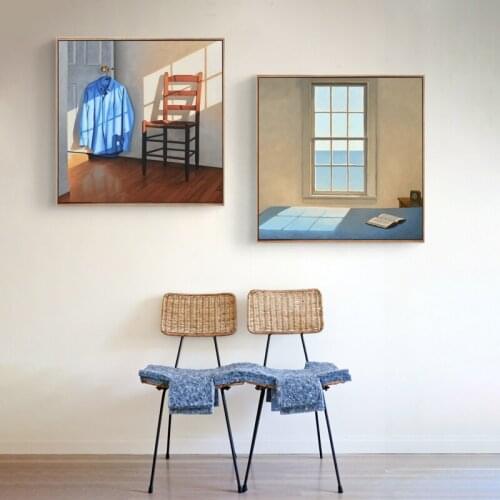 Morden Canvas Painting Sunlight of Room Painting Pictues Window Chair Posters and Prints Wall Pictures for Living Room HomeDecor