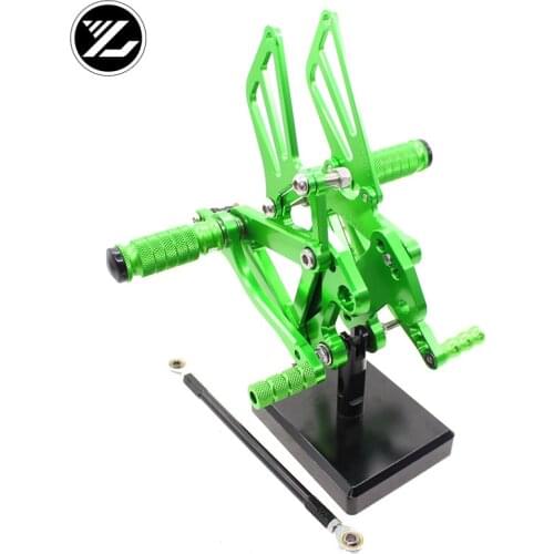 CNC Verstelbare Rearsets Achter Set Motorfiets Footrest Moto Pedaal pedal For Kawasaki ZZR600 ZZR 600 2005 2006 2007 2008
