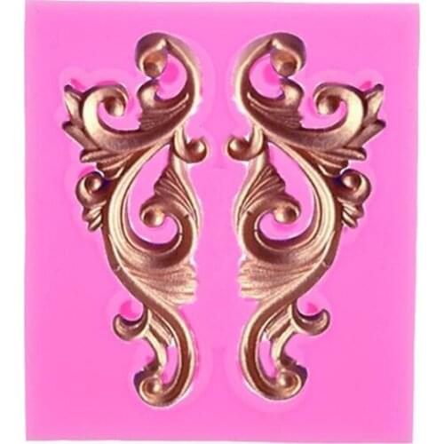 1Pcs Sugarcraft Silicone Mold Flower Frame Relief Fondant Cake Decorating Tools Sugarcraft Chocolate Mold Cake Border Mould