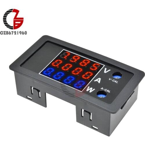 1000W 100V 10A Digital Voltmeter Ammeter Wattmeter 4 Digit 5 Wire Car Motorcycle Voltage Current Power Meter 5V 12V Volt Tester