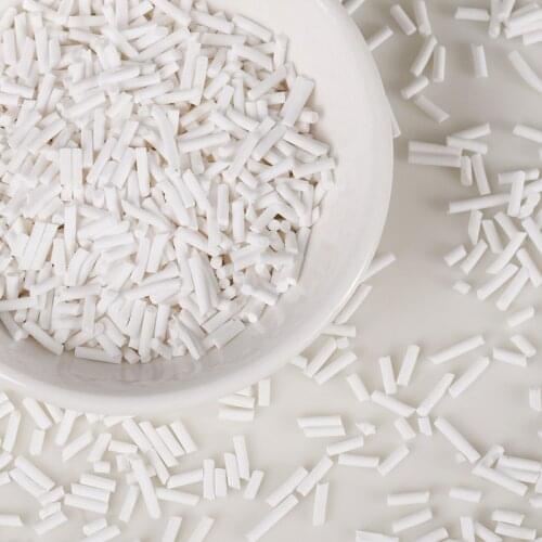 20g/Lots 1-3mm White Long Hot Clay Sprinkles For Crafts Polymer Clay Fake Cakes Sprinkles Decoration Slime Material Accessories