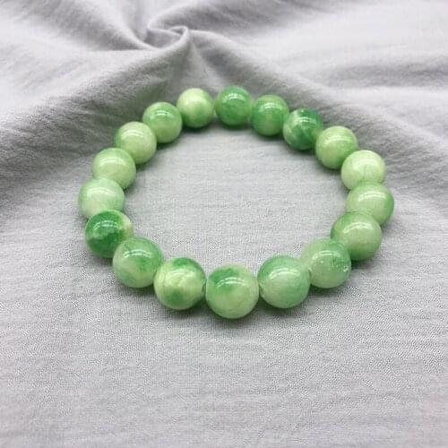 2018 Natural green agat Malachite stone beads bracelets for women round beads bracelet jewelry with pendant vintage jewelry 8mm