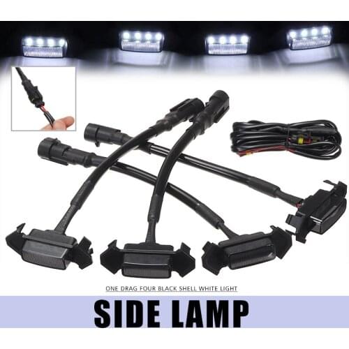 4pcs 12/24V White 6000K LED Lamps Front Grill Lights Kit PT228-35170 For Toyota Tacoma 2016-2021 DIY Parts Accessories