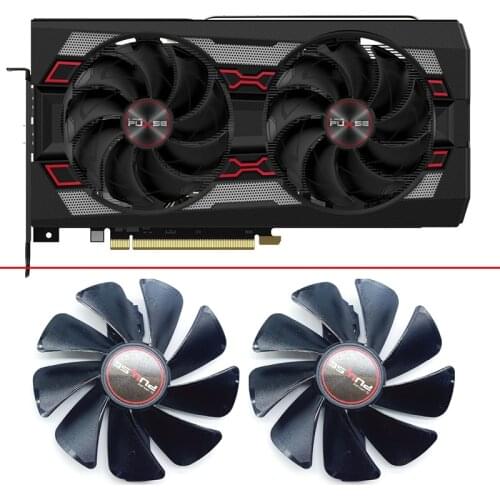 95MM For Sapphire RX 5700 RX 5500 XT 8G RX 5600 XT 6G D6 Fans FD10015M12D Double ball 6pin DC12V Compatible RX5700XT GPU Cooling