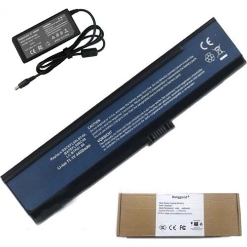 4400mAh Laptop Battery + 19V 3.42A AC Charger for Acer Aspire 3050 3680 5050 5570 5580 Series 5030 5500 5550 5571 BT.00603.006