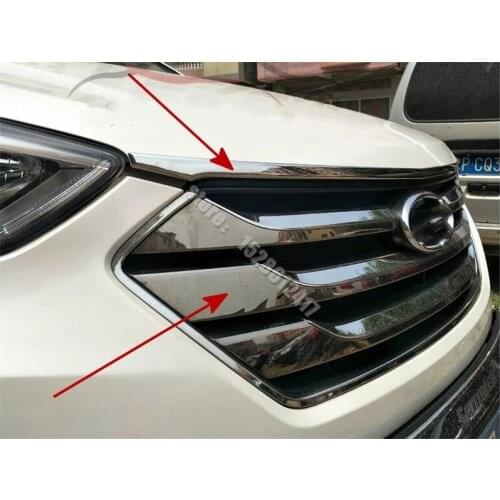 Accessories Fit For 2013 2014 2015 Hyundai Santa Fe Santafe IX45 Engine Trim Chrome Hood Guard